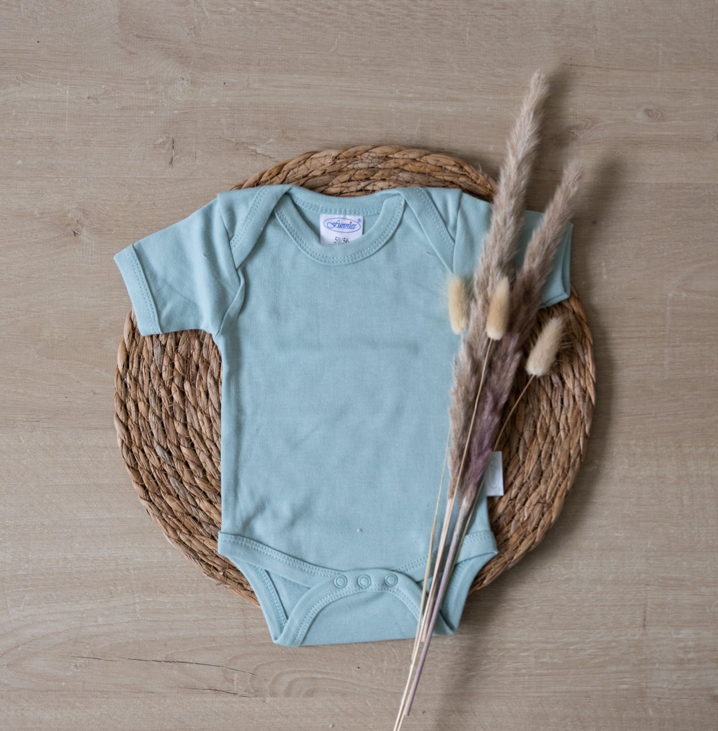 Romper met naam - stone green
