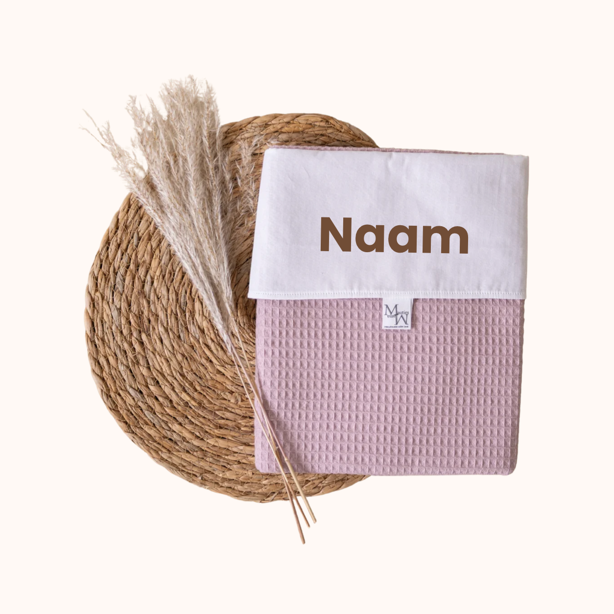 Dekentje met naam - roze