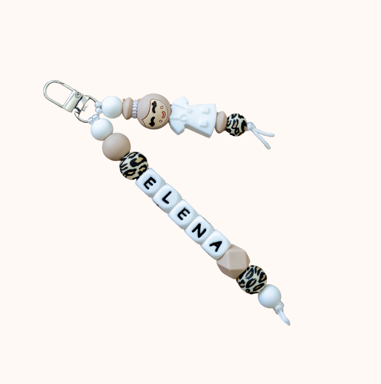Duo sleutelhanger zorg - beige