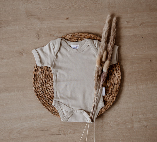 Romper met naam - beige