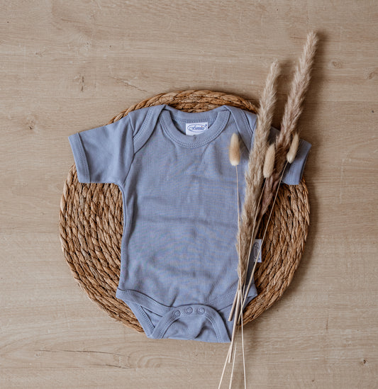 Romper met naam - blauw