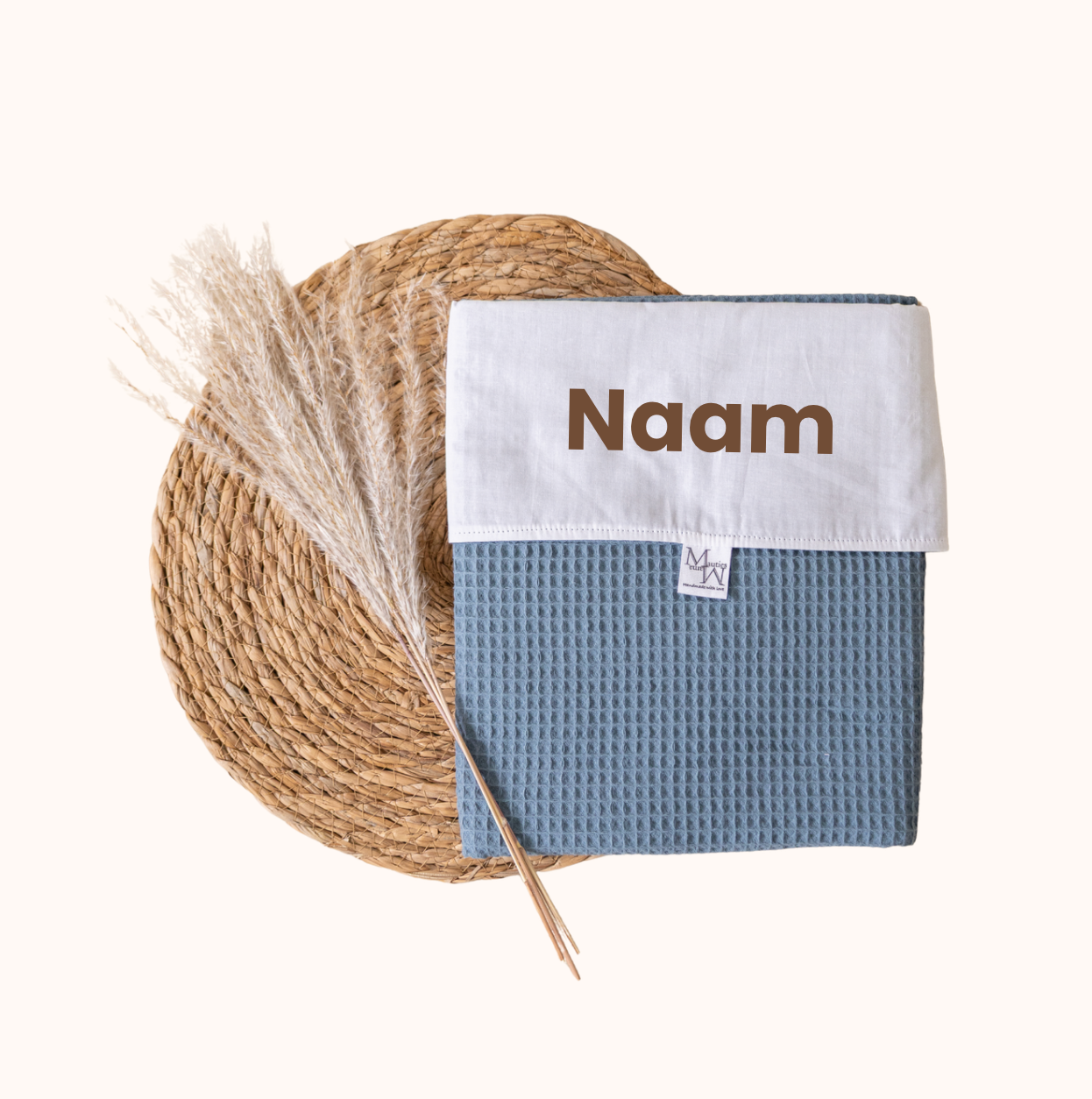 Dekentje met naam - blauw