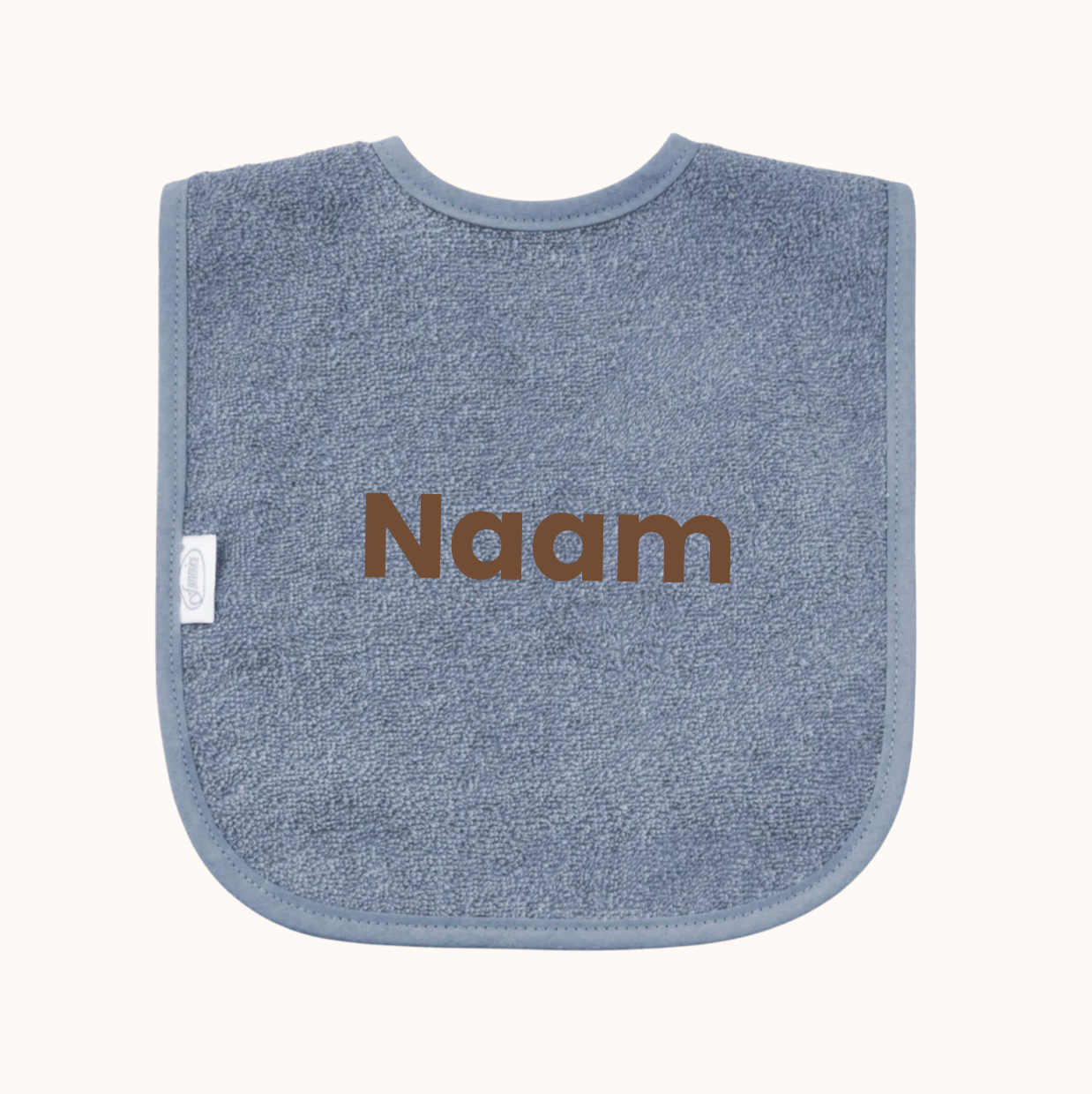 Slabbetje met naam - blauw