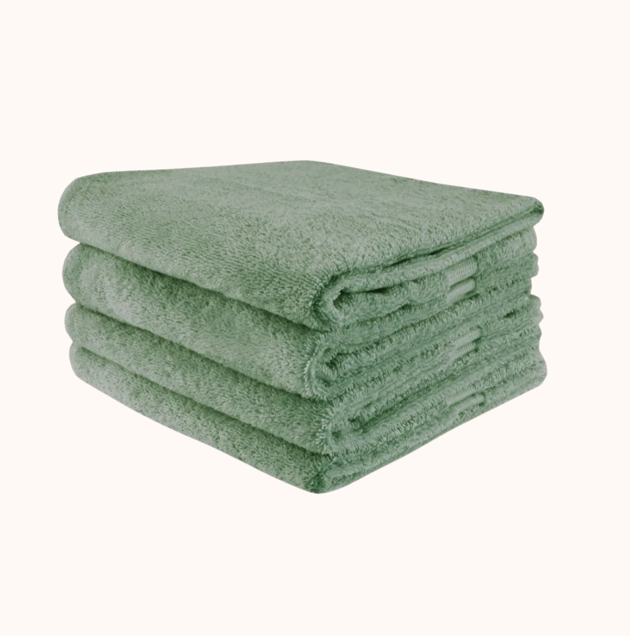 Gastendoekje met naam - stone green