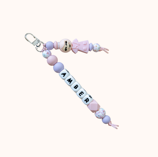 Duo sleutelhanger zorg - roze
