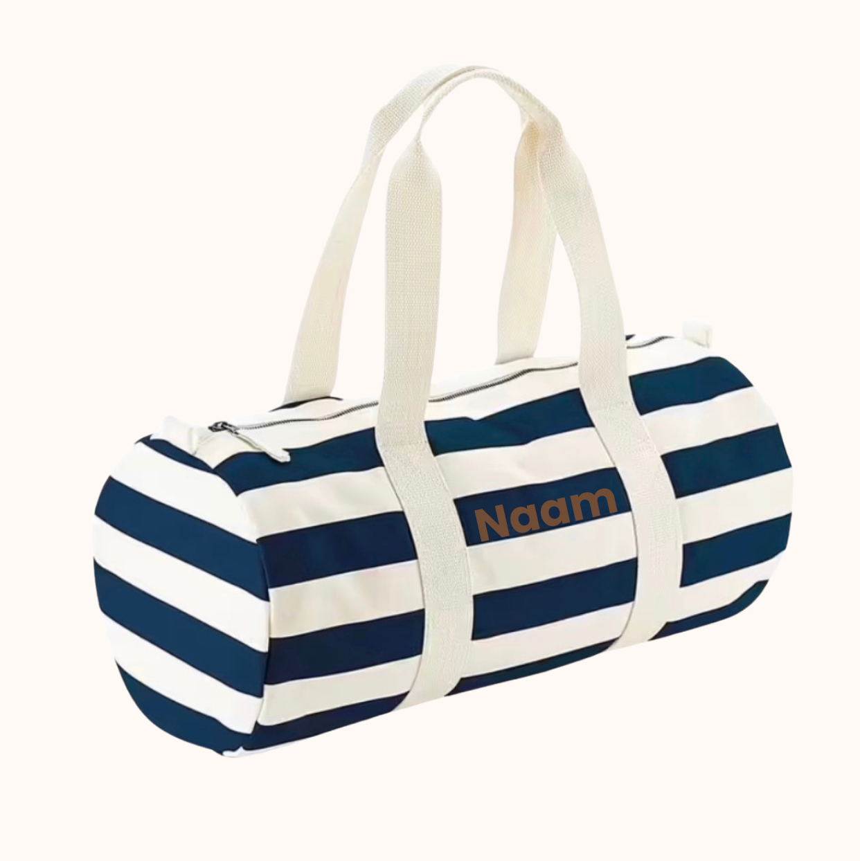 Logeertas met naam - blauw